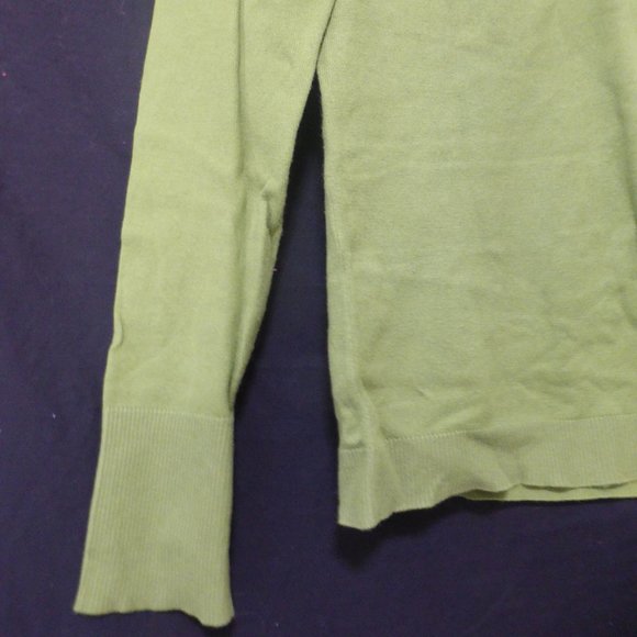 ESPRIT, medium, green V-neck, long sleeve, knit pullover shirt, GUC - Picture 6 of 13
